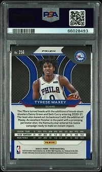 2020 Panini Prizm 256 Tyrese Maxey Silver Prizm PSA 9