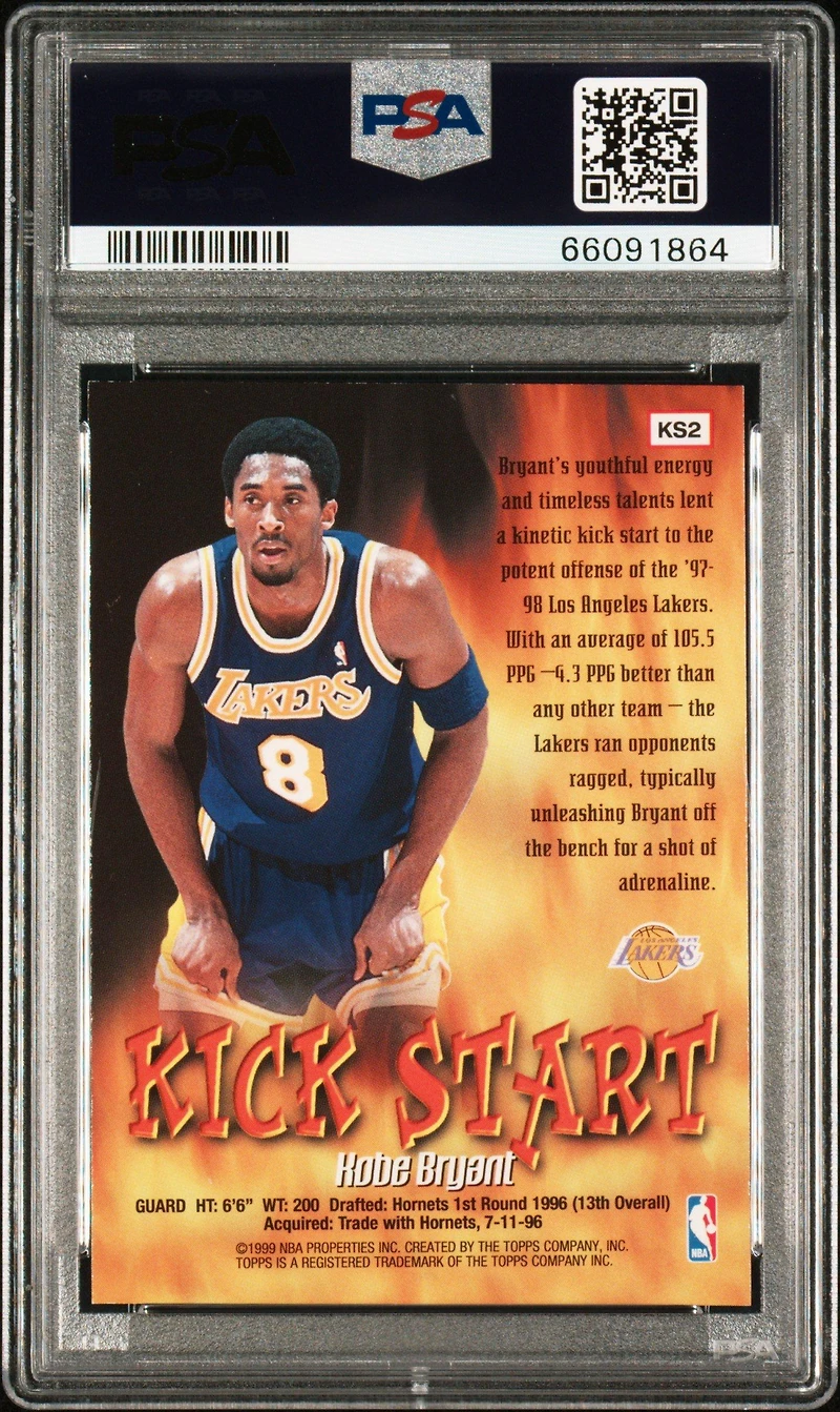 1998 Topps Kick Start Ks2 Kobe Bryant PSA 9
