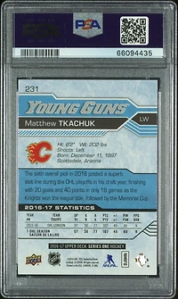 2016 Upper Deck 231 Matthew Tkachuk PSA 9