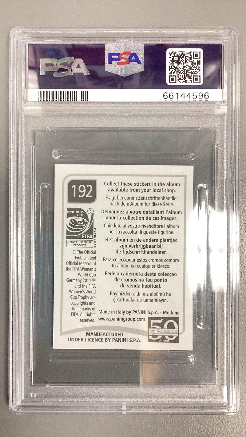 2011 Panini Women's World Cup Germany Stickers 192 Megan Rapinoe PSA 9