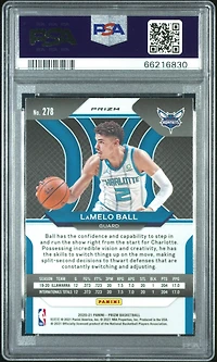 2020 Panini Prizm 278 Lamelo Ball Fast Break Prizm PSA 10