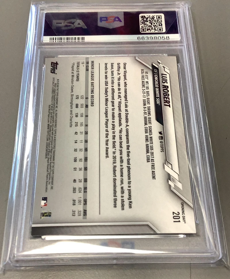 2020 Topps Opening Day 201 Luis Robert PSA 9