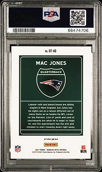 2021 Panini Donruss Optic Downtown Dt40 Mac Jones PSA 9