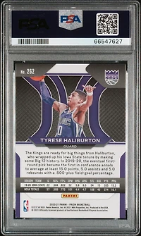 2020 Panini Prizm 262 Tyrese Haliburton PSA 10