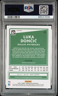 2020 Panini Donruss Optic 86 Luka Doncic Purple PSA 10