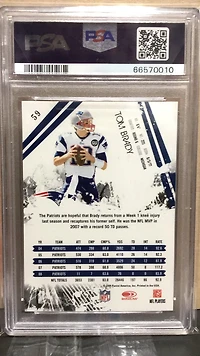 2009 Donruss Rookies & Stars 59 Tom Brady PSA 10