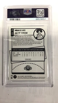 2021 Panini Nba Hoops 218 Jalen Green PSA 10