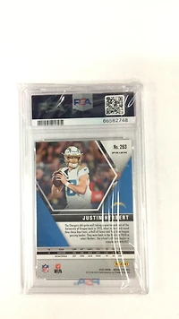 2020 Panini Mosaic 263 Justin Herbert Green Mosaic PSA 9