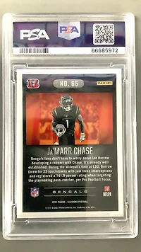 2021 Panini Illusions 65 Ja'marr Chase PSA 10
