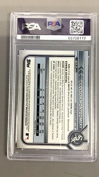 2022 Bowman Chrome Prospects Bcp71 Colson Montgomery Blue Refractor PSA 9