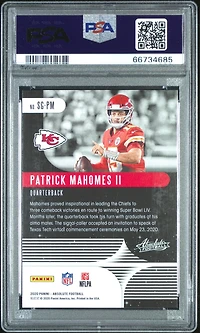 2020 Panini Absolute Star Gazing Sgpm Patrick Mahomes Ii Spectrum Green PSA 9