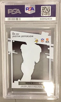 2020 Panini Chronicles Clearly Donruss Rated Rookies Rrjuj Justin Jefferson PSA 9