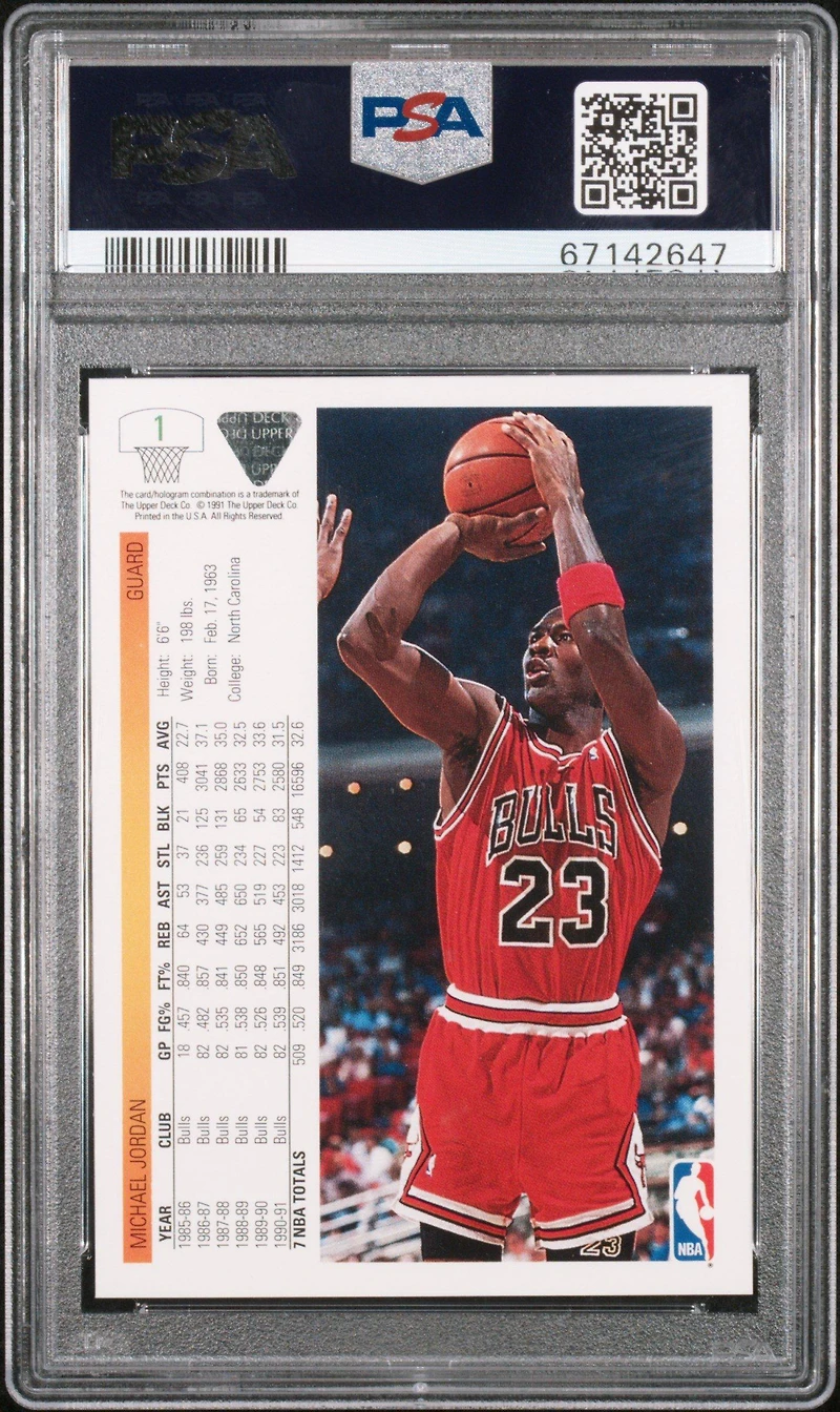 1991 Upper Deck Promos 1 Michael Jordan PSA