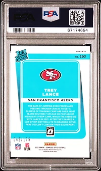 2021 Panini Donruss Optic 203 Trey Lance PSA 10