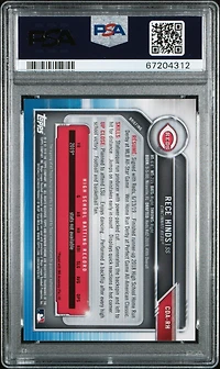 2019 Bowman Draft Chrome Draft Picks Autograph Cdarh Rece Hinds Blue Refractor PSA 9