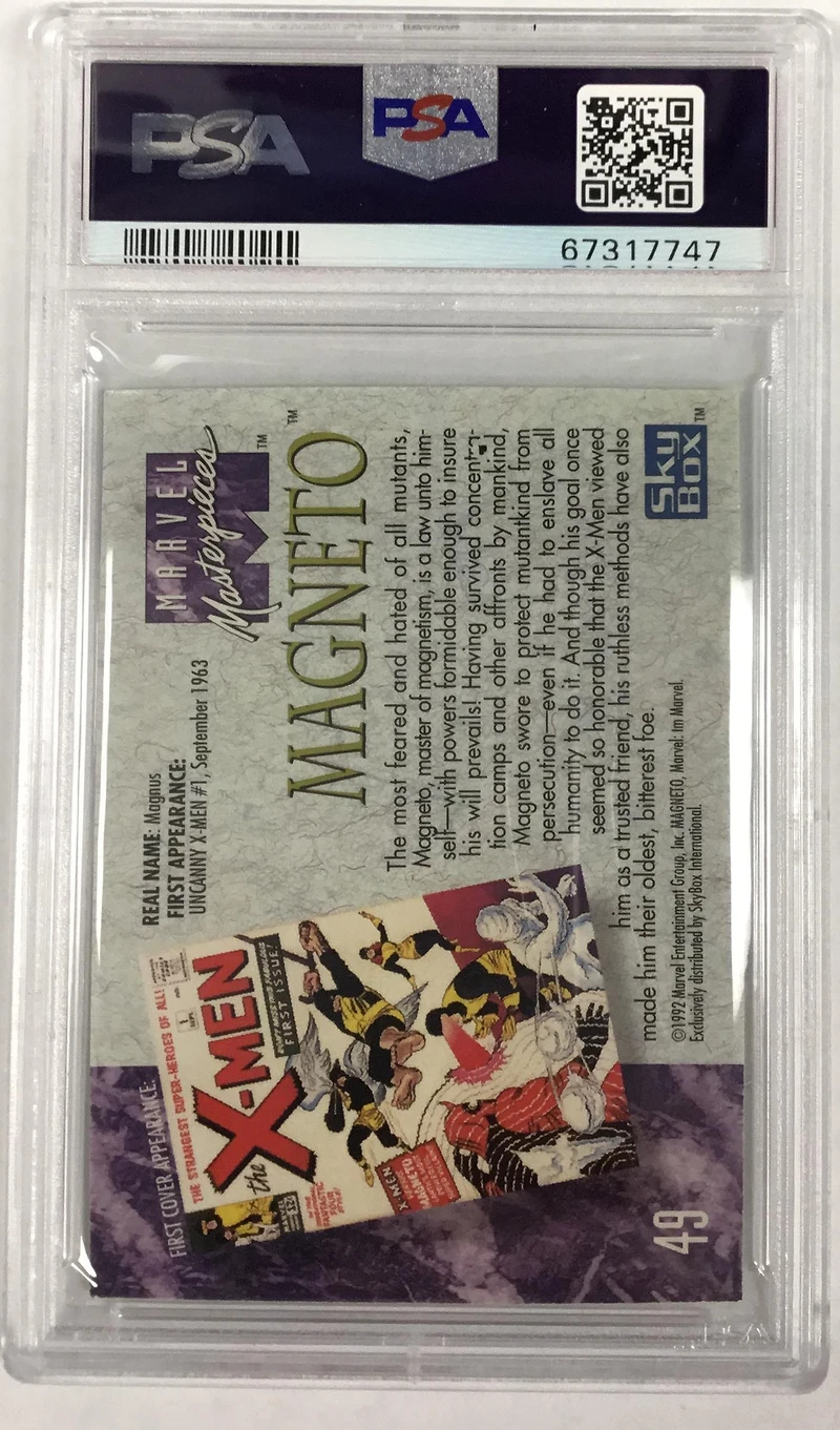 1992 Marvel Masterpieces 49 Magneto PSA 9