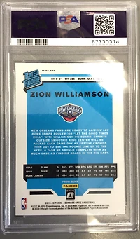 2019 Panini Donruss Optic 158 Zion Williamson Holo PSA 10