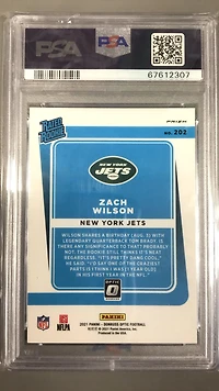 2021 Panini Donruss Optic 202 Zach Wilson PSA