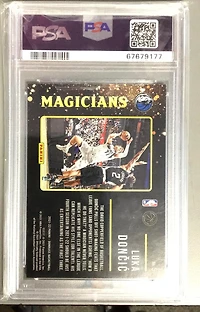 2021 Panini Donruss Magicians 5 Luka Doncic Holo Pink Laser PSA 9