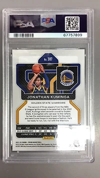 2021 Panini Prizm 307 Jonathan Kuminga PSA 10