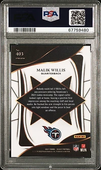 2021 Panini Select 403 Malik Willis PSA 10