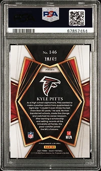 2021 Panini Select 146 Kyle Pitts Red Disco Prizm PSA 10