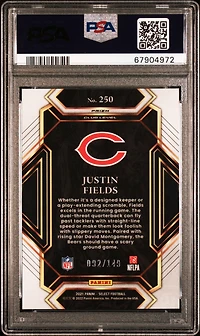 2021 Panini Select 250 Justin Fields Tri-color Prizm PSA 10