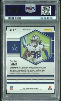 2021 Panini Mosaic 62 Ceedee Lamb Genesis PSA 10