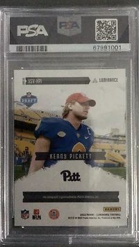 2022 Panini Luminance Year One Signatures Rps Ysvkpi Kenny Pickett Variation-purple PSA 9