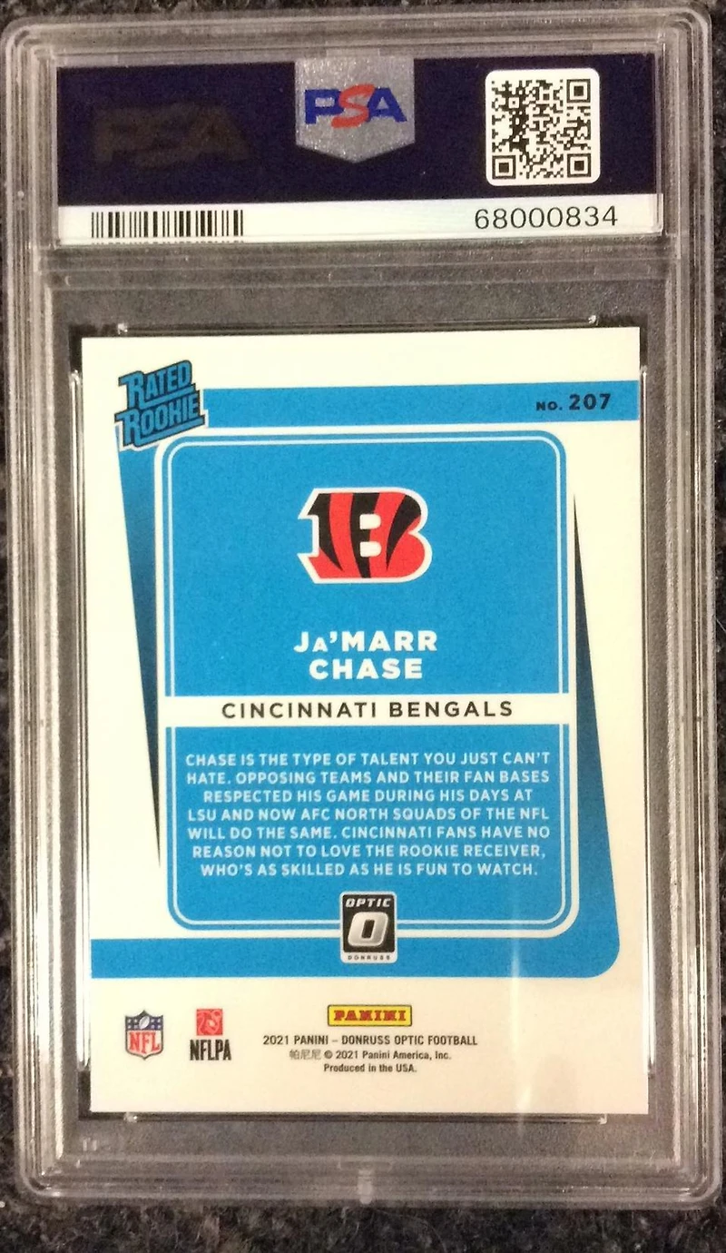 2021 Panini Donruss Optic 207 Ja'marr Chase PSA