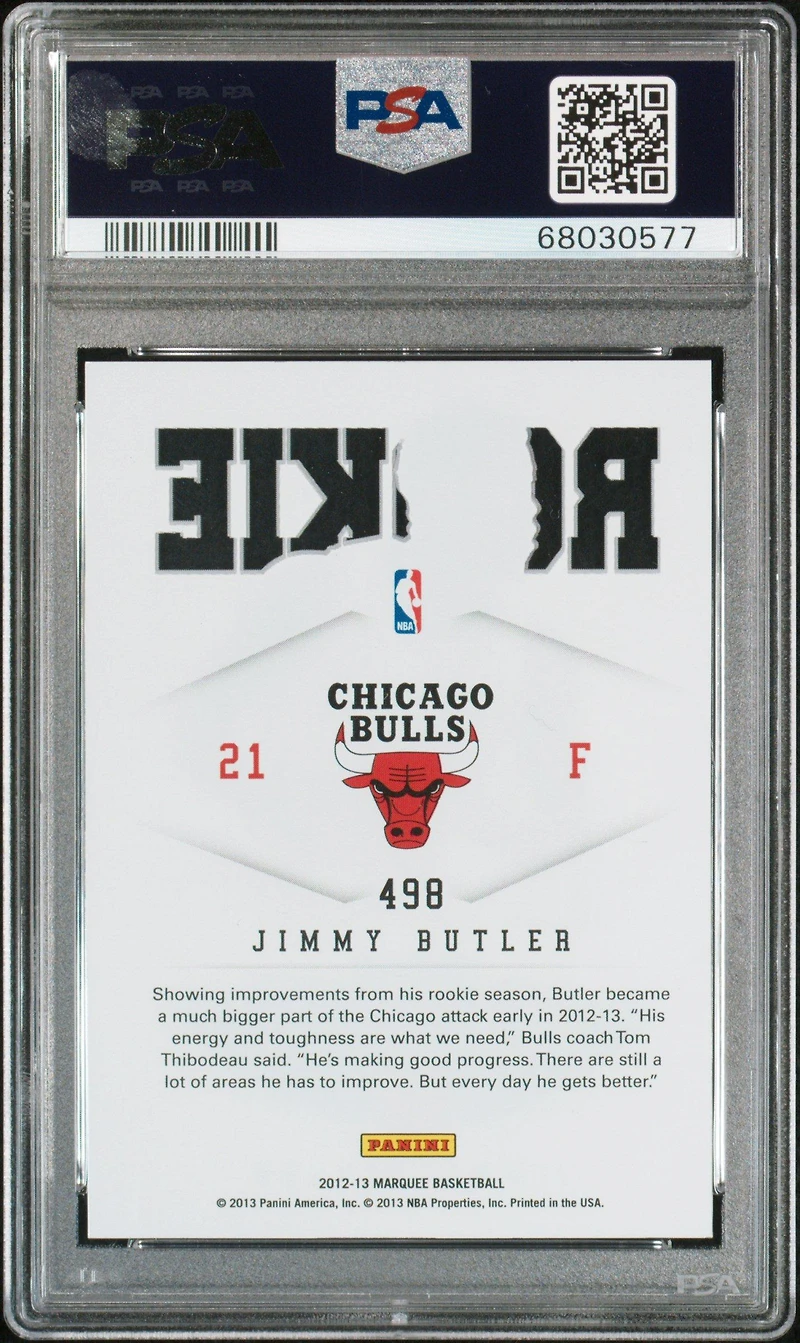 2012 Panini Marquee 498 Jimmy Butler PSA 10