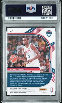 2020 Panini Prizm Usa Basketball 3 Kevin Durant Silver Prizm PSA 10