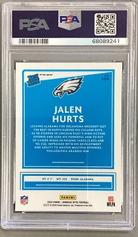 2020 Panini Donruss Optic 164 Jalen Hurts Pink PSA