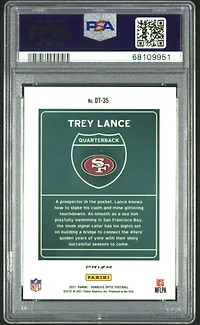 2021 Panini Donruss Optic Downtown Dt35 Trey Lance PSA 9