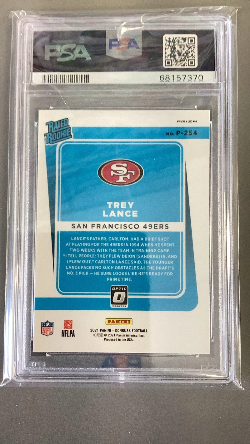 2021 Panini Donruss P254 Trey Lance PSA