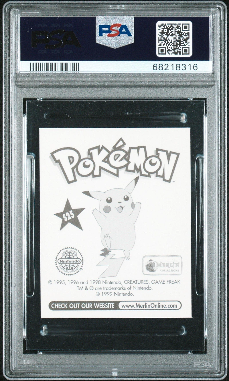 1999 Merlin Pokemon S25 Mew-prism PSA