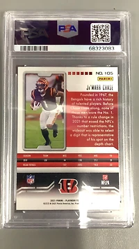 2021 Panini Playbook 105 Ja’marr Chase PSA 10