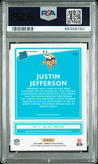 2020 Panini Donruss Optic 163 Justin Jefferson Red Mojo PSA 10