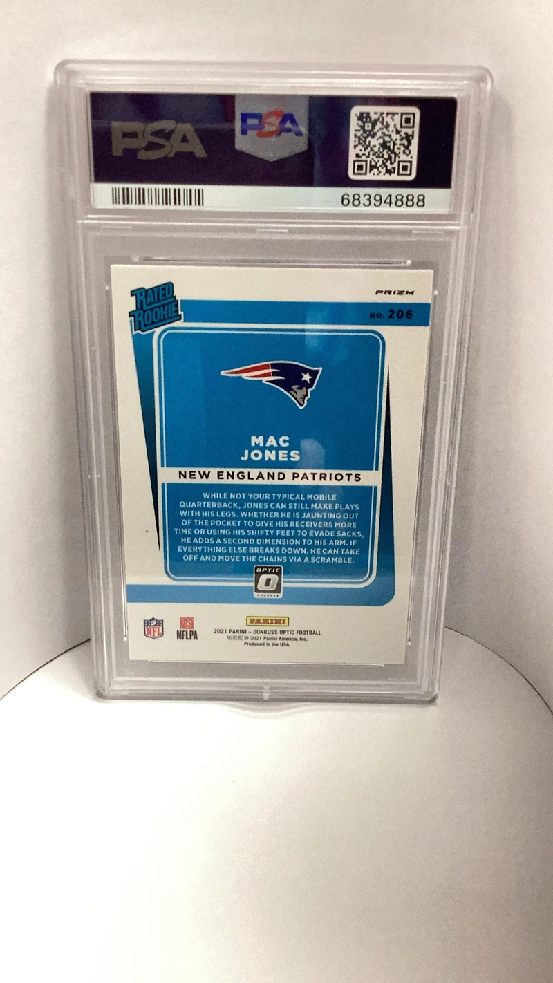 2021 Panini Donruss Optic 206 Mac Jones Holo PSA 10