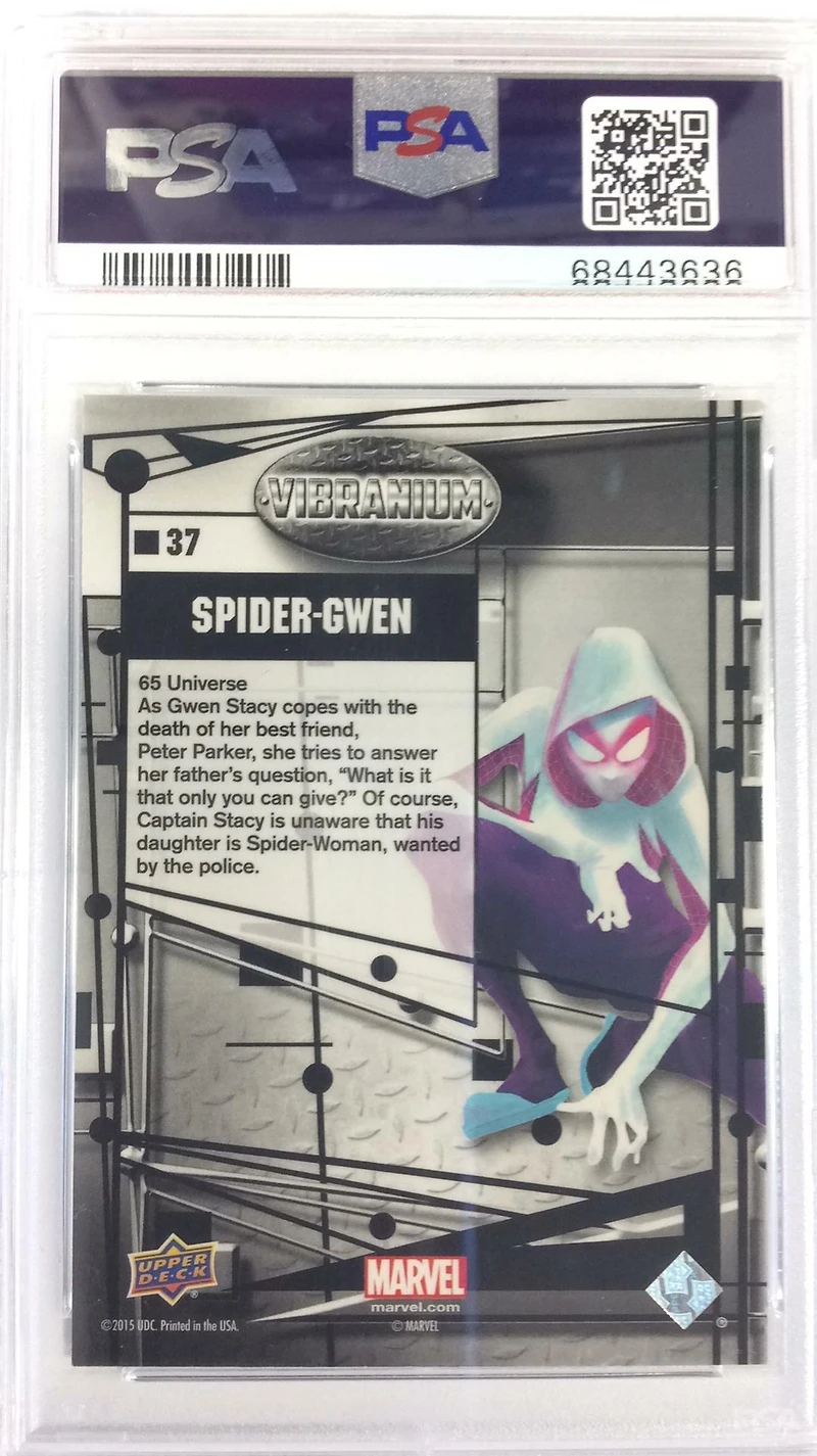 2015 Upper Deck Marvel Vibranium 37 Spider-gwen PSA
