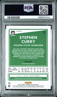 2020 Panini Donruss Optic 17 Stephen Curry Fanatics Box Set PSA 10