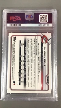 2021 Bowman Mega Box Chrome Bcp46 Jonathan India Refractor PSA 10