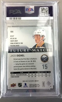 2015 Sp Authentic 191 Jack Eichel PSA 9