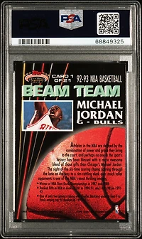 1992 Stadium Club Beam Team 1 Michael Jordan PSA 8
