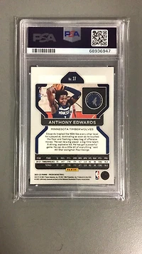 2021 Panini Prizm 37 Anthony Edwards PSA 10