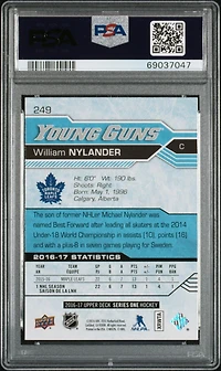 2016 Upper Deck 249 William Nylander PSA 10