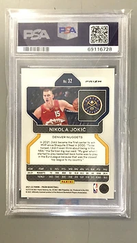 2021 Panini Prizm 32 Nikola Jokic PSA 9