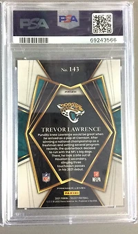 2021 Panini Select 143 Trevor Lawrence Silver Prizm PSA 9