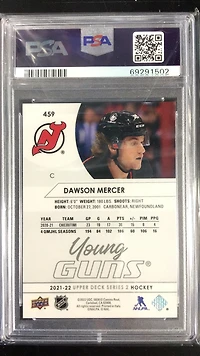 2021-2022 Upper Deck 459 Dawson Mercer PSA 10