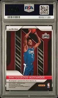 2018 Panini Prizm Rookie Signatures Rssga Shai Gilgeous-alexander PSA 9